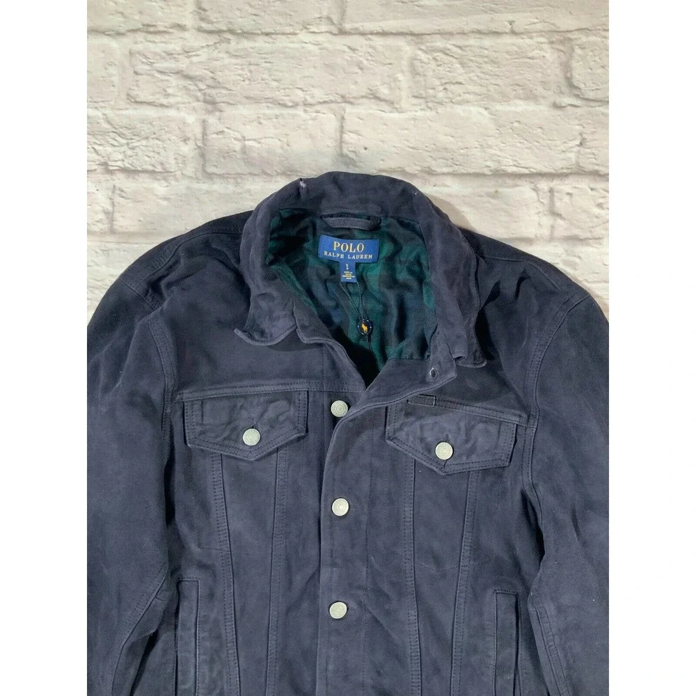 New Polo Ralph Lauren S Leather/Suede Western Moto/Biker Trucker Type-3 Jacket - Picture 3 of 11